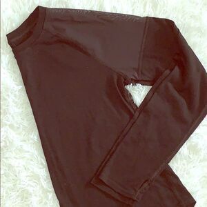 Avia Girl’s Black Mesh Long Sleeve Performance Activewear Casual Top XL